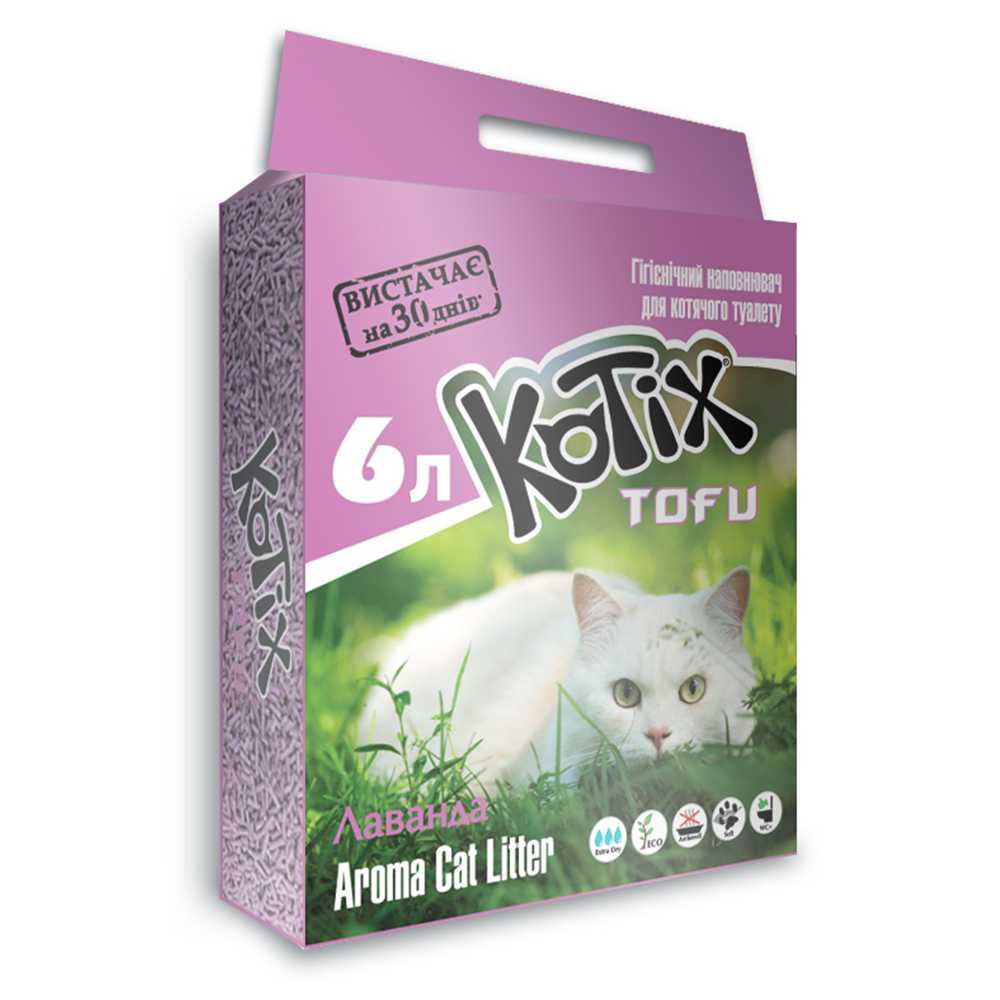 Наповнювач для котячого лотка KOTIX TOFU